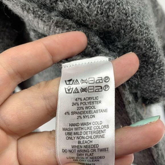 Nanette Lepore Gray Wool Blend Draped Cardigan S - Picture 8 of 8